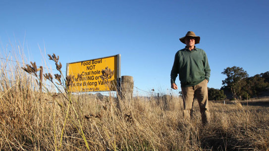 Third-generation farmer Peter Grieve, whose farm is in the Bylong Valley, is among those opposed to plans for a coal mine in his region.