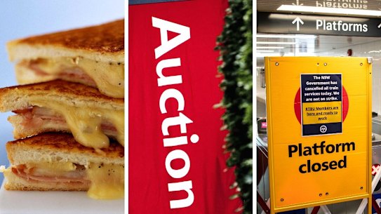 The trials of Sydney living: the cost of a ham and cheese toastie, overpriced real estate and public transport.