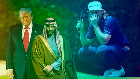 Trump, Crown Prince Mohammed Bin Salman Al Saud, golfer Cameron Smith.