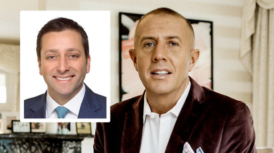 Mitch Catlin has resigned as chief of staff for Matthew Guy (inset)..