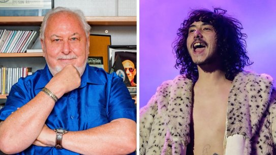 Bluesfest director Peter Noble and Sticky Fingers lead singer Dylan Frost