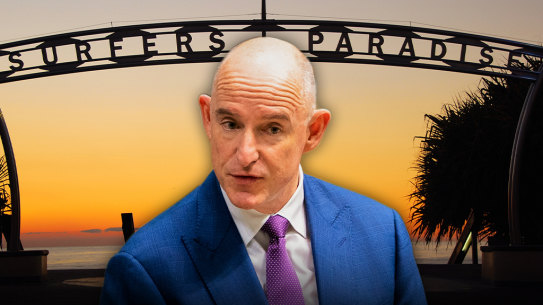 Stuart Robert emailed himself an internal document from the Gold Coast council about upgrading lighting systems.