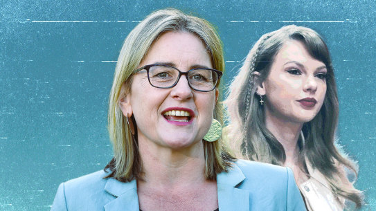 Victorian Premier Jacinta Allan and Taylor Swift.