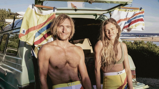 Trotter (Sean Keenan) and Dani (Sophia Forrest) in ABC TV’s Barons.