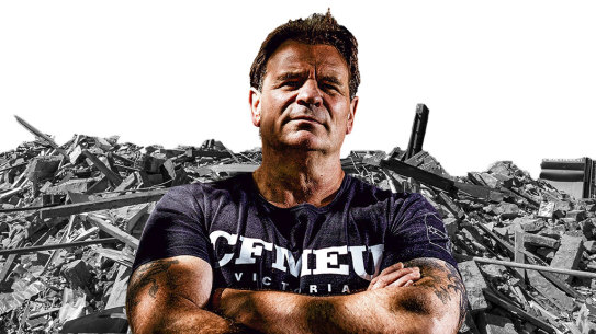 Victorian state construction union secretary John Setka. “90 per cent bluff and 10 per cent bullshit”.