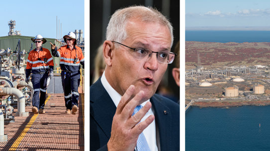 Scott Morrison green hydrogen LNG Pilbara carbon capture and storage index pic.