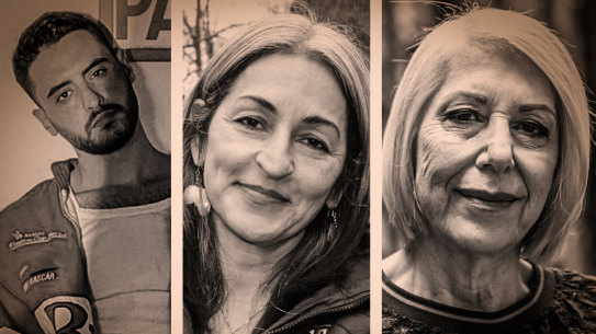 Controversial writers Mohammed El-Kurd and Susan Abulhawa, and festival director Louise Adler.