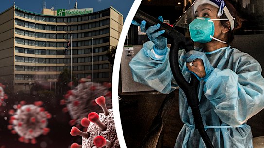 A breach of quarantine occurred in the Holiday Inn in Melbourne.