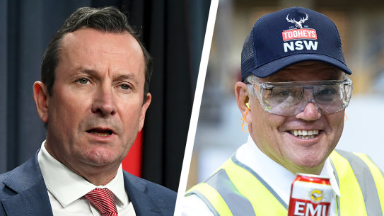 WA Premier Mark McGowan Prime Minister Scott Morrison vaccines mandates protests