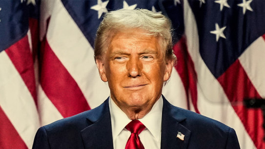 Donald Trump on election night in Florida.