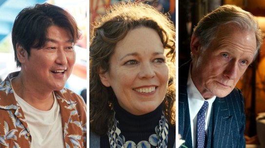 Movies to see in March include (from left) Broker, Empire of Light and Living.