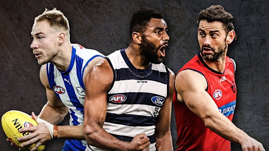 North Melbourne’s Ben McKay, Geelong’s Esava Ratugolea, and Melbourne’s Brodie Grundy will switch clubs in the next 10 days.