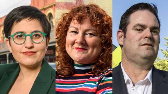 Richmond candidates Gabrielle de Vietri, Lauren O’Dwyer and Lucas Moon.