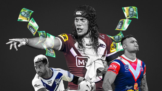 The Panthers millionaire factory: Viliame Kikau, Jarome Luai and Spencer Leniu.