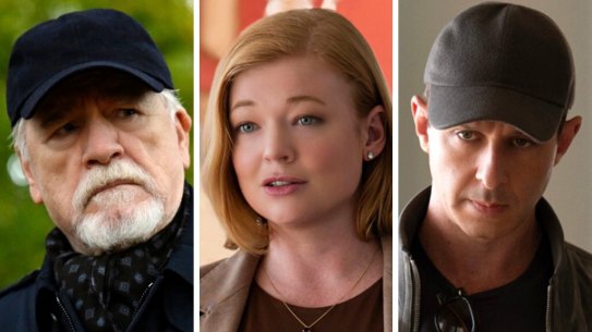 Brian Cox, Sarah Snook and Jeremy Strong in the final season of Succession.