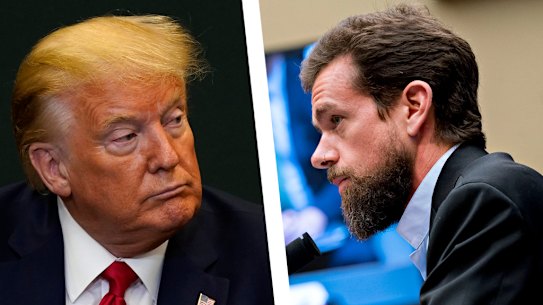 President Donald Trump was furious that Twitter fact-checked one of his tweets: Pictured: Twitter CEO Jack Dorsey.