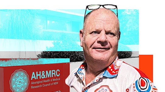 Charlie Coyle, the director of finance at the Aboriginal Health and Medical Research Council (digitally altered image).