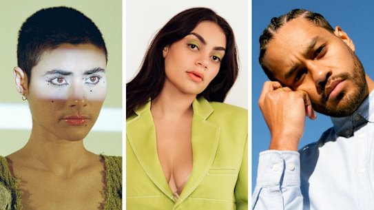 From left: Montaigne, Thelma Plum and Ziggy Ramo.