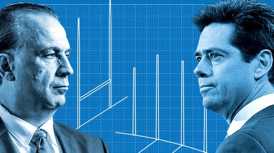 Peter V'landys and Gillon McLachlan.