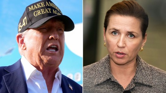 US President Donald Trump and Denmark Prime Minister Mette Frederiksen. 