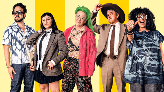 Sam Pauletto, Gigi Malherbe, Ebony Secombe, Sean Cordeiro and Kay Guthrie Adonis at the preview of Sydney Contemporary, Carriageworks.
Artist: Marija Ercegovac 