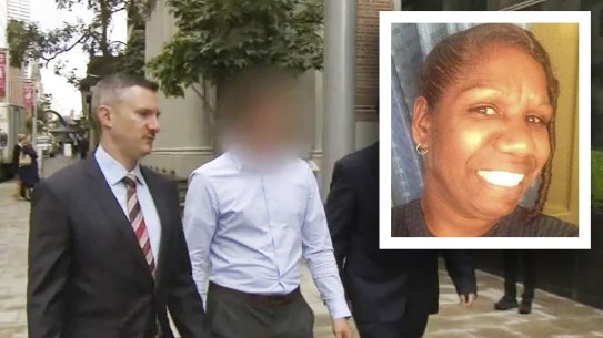 The WA Police officer (blurred), charged with murder over the death of JC (inset). 