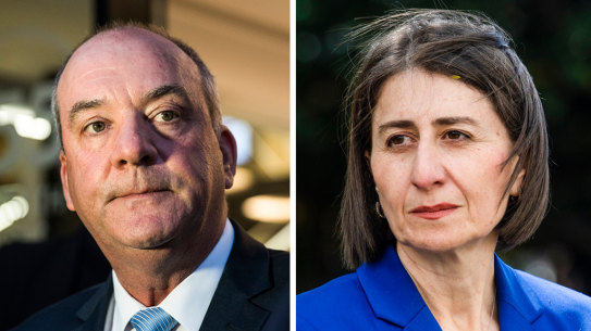 Daryl McGuire and Gladys Berejiklian.