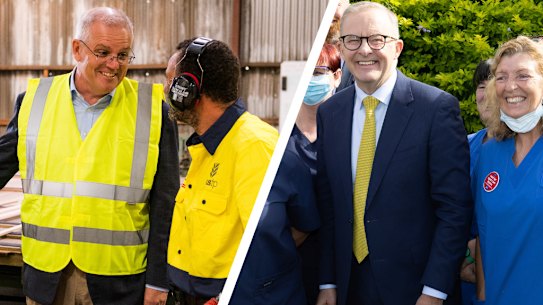 Prime Minister Scott Morrison and Labor leader Anthony Albanese both met workers on Thursday ahead of the latest unemployment figures being released. 