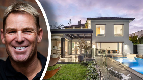 Shane Warne’s former house is for sale.