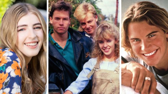 From left: Georgie Stone, Guy Pearce, Jason Donovan, Kylie Minogue and Daniel MacPherson have all called Ramsay Street home.