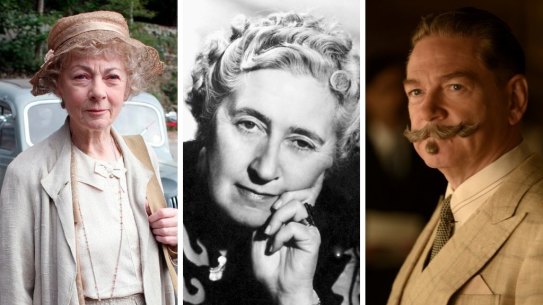 Agatha Christie, centre, creator of the reliable Miss Marple and Hercule Poirot, is inspiring a new wave of crime fiction. 