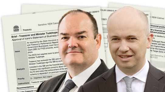 Richard Harding, Matt Kean and the Treasury note about icare.