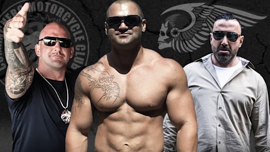 Some members of the Aussie Cartel: Hakan Ayik (centre), Mark Buddle (left) and Angelo Pandeli.