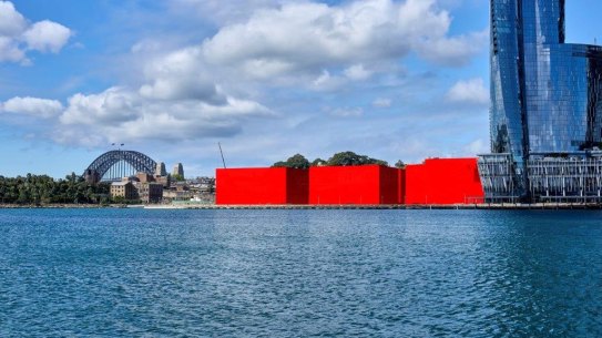 The proposed building envelopes for Central Barangaroo, which will rise above the soon-to-open metro station.