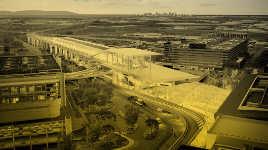 The Melbourne Airport Rail link project is part of Premier Daniel Andrews’ big infrastructure push.