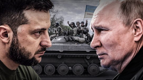 Zelensky Putin face-off