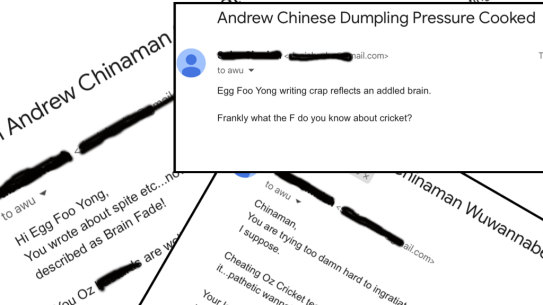 Emails sent to Age and Sydney Morning Herald reporter Andrew Wu in 2017.