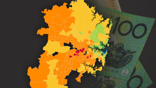 Incomes across Sydney.