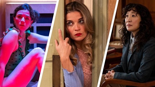 Shows to stream in September (from left): This Way Up, Kevin Can F**k Himself and The Chair.