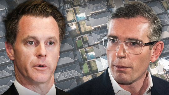 NSW Labor leader Chris Minns, left, and NSW Premier Dominic Perrottet are facing off in a leaders’ debate.