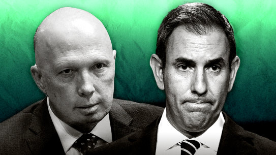 Opposition Leader Peter Dutton and Treasurer Jim Chalmers