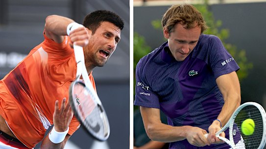 Novak Djokovic and Daniil Medvedev