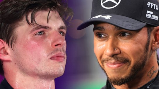 Max Verstappen and Lewis Hamilton.