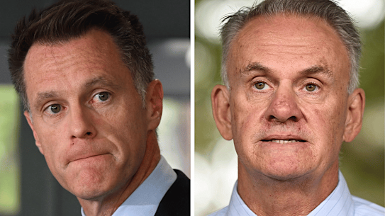 NSW Premier Chris Minns (left) and former One Nation MP turned independent Mark Latham.