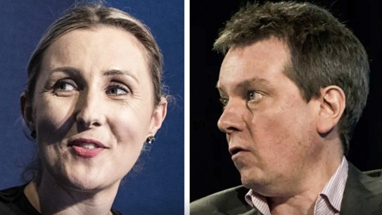 Feared political interference: Investment NSW boss Amy Brown and former bureaucrat Jim Betts.