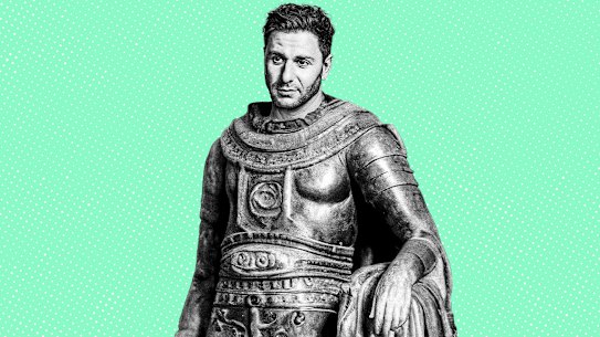 That guy is jonesin’ for a 9am amphora of wine and some braised elephant trunk.