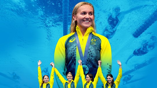 Ariarne Titmus and Australia’s women’s 4x100m freestyle relay team.