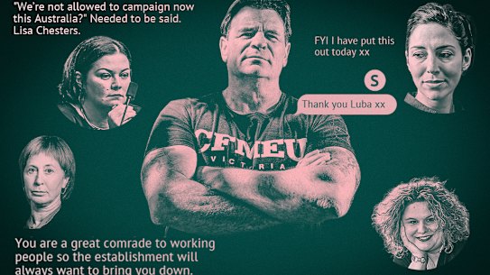 Labor insiders sent John Setka messages of support through 2019.