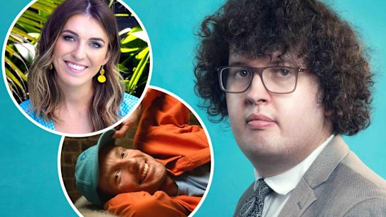 Kiwi comedians Ray O’Leary (main), Melanie Bracewell (inset, top) and Guy Montgomery (inset, bottom).