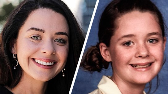 Dr Jordan Elizabeth Cory, a Kamilaroi woman, junior surgical doctor and, right, her     #MeAt13 ... when she was 13 years old. At that age, she would have been old enough to be criminally responsible - and still would be. 